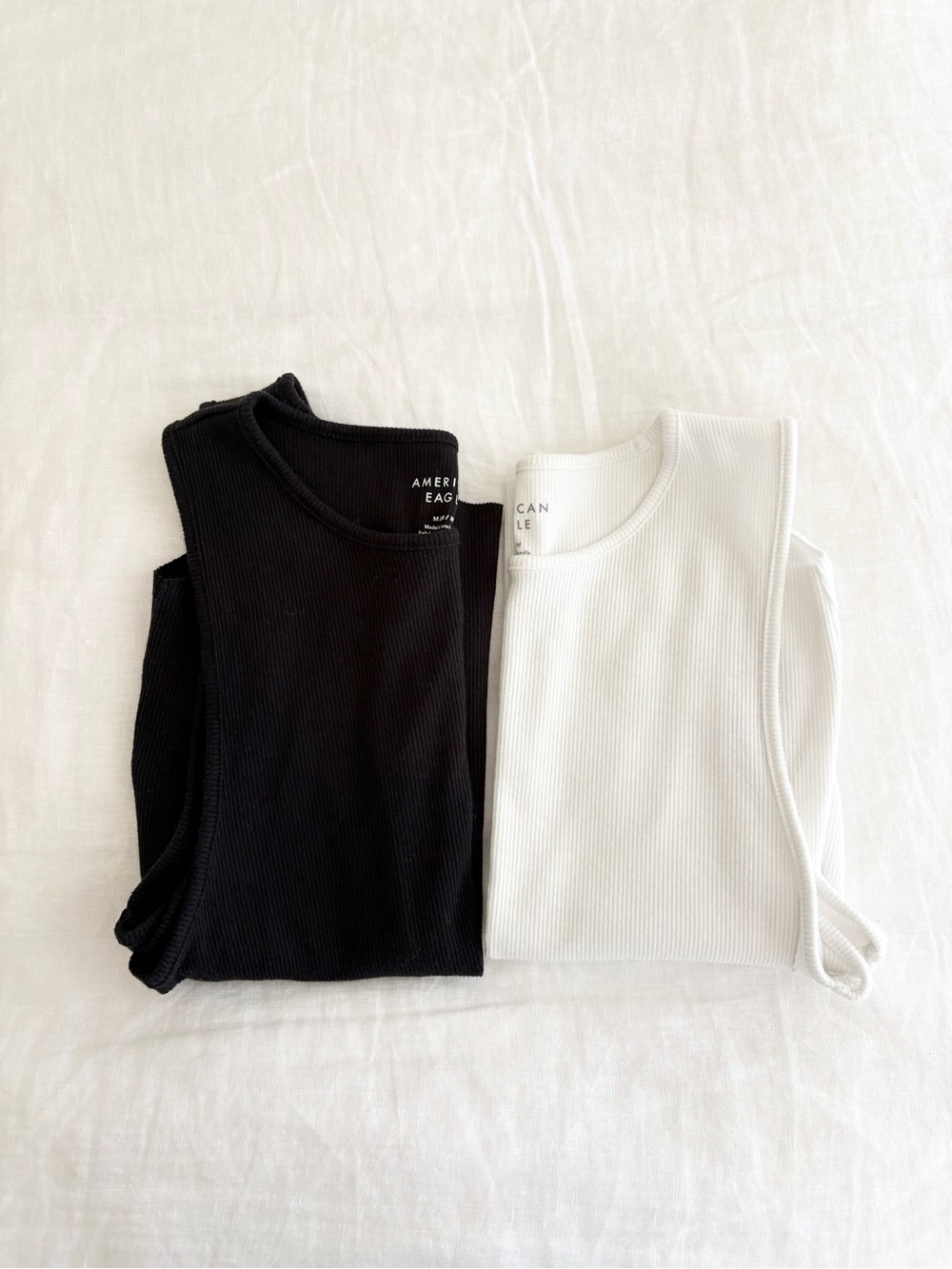 American Eagle Black and White Tank Tops